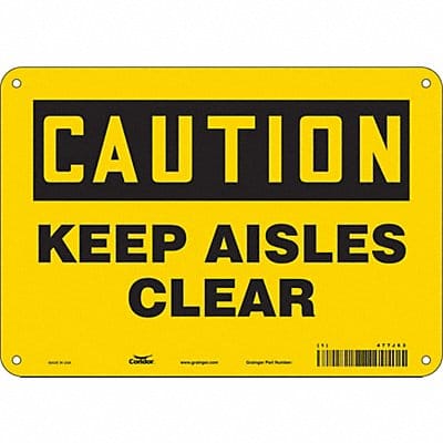 Safety Sign 7 in x 10 in Polyethylene