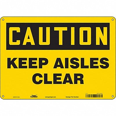 Safety Sign 10 in x 14 in Polyethylene