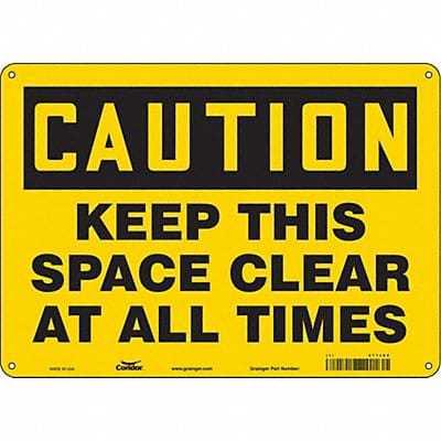 K1581 Safety Sign 10 in x 14 in Aluminum