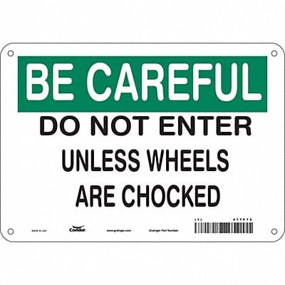 Safety Sign 7 in x 10 in Aluminum