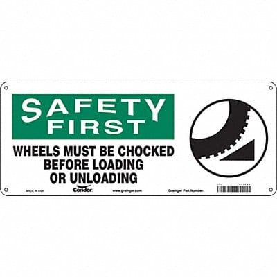 Safety Sign 7 in x 17 in Vinyl