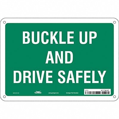 Safety Sign 7 in x 10 in Aluminum