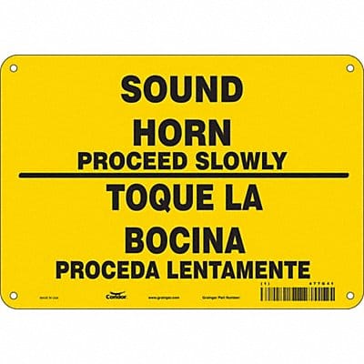 Safety Sign 7 in x 10 in Aluminum