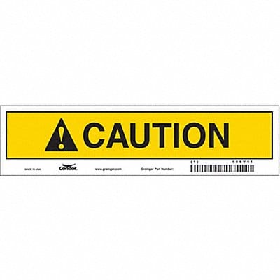 Safety Sign 2.25in x 9in Vinyl