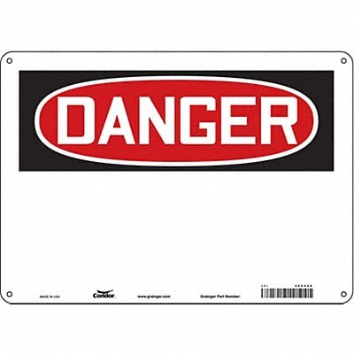 Safety Sign 10 inx14 in Aluminum