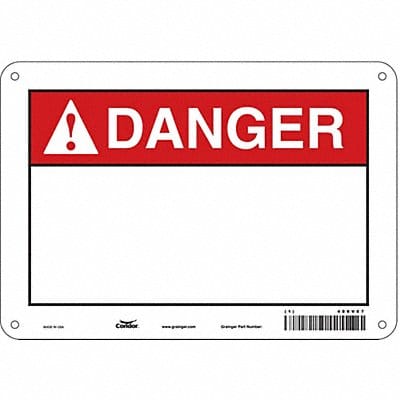 Safety Sign 7 in x 10 in Polyethylene