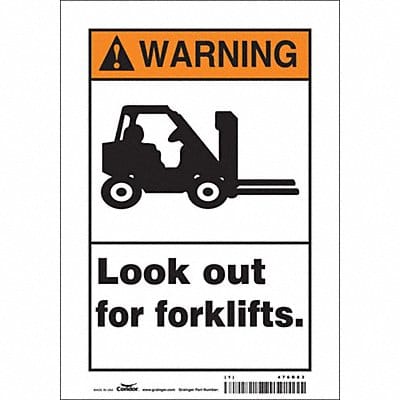 Safety Sign 10 inx7 in Vinyl