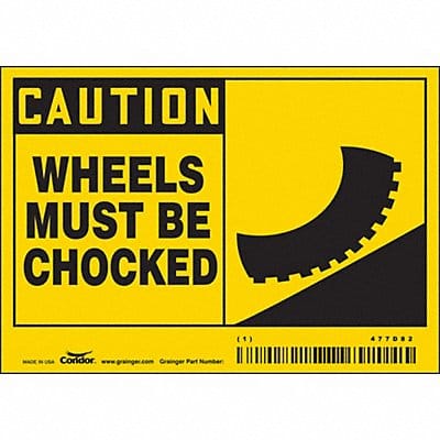 Safety Sign 3.5in x 5in Vinyl