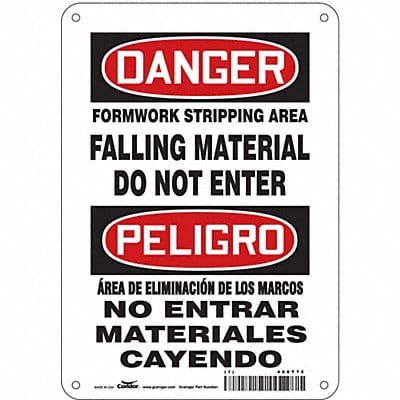 Safety Sign 10 in x 7 in Polyethylene