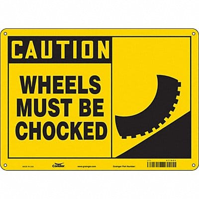 Safety Sign 10 in x 14 in Vinyl