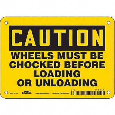 Safety Sign 5 inx7 in Vinyl