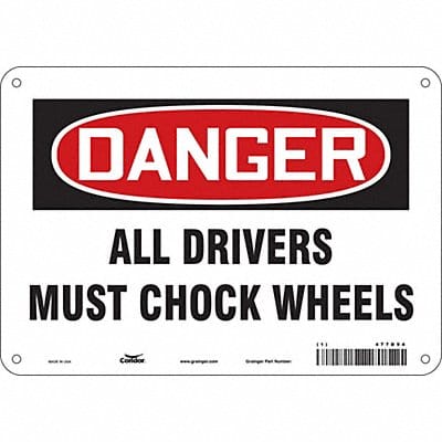 Safety Sign 7 in x 10 in Aluminum