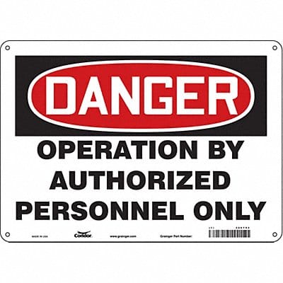 Safety Sign 10 in x 14 in Aluminum