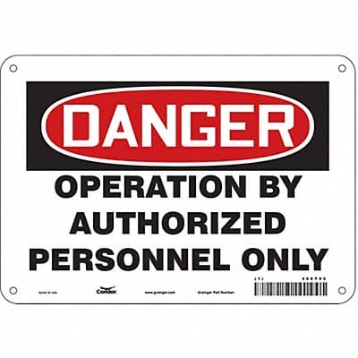 Safety Sign 7 inx10 in Polyethylene