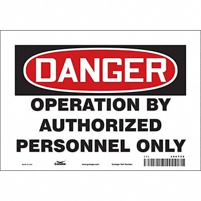 Safety Sign 7 in x 10 in Vinyl