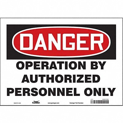 Safety Sign 10 in x 14 in Vinyl