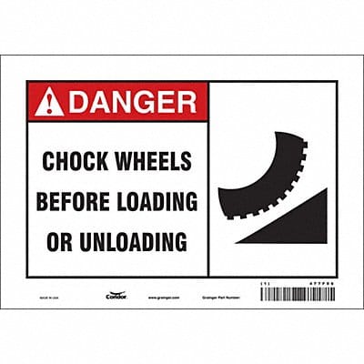 Safety Sign 7 in x 10 in Vinyl