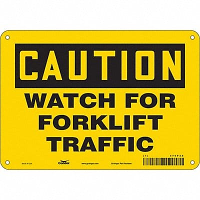 Safety Sign 7 inx10 in Polyethylene