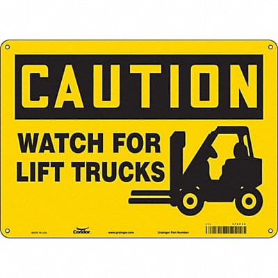 J6972 Safety Sign 10 inx14 in Aluminum