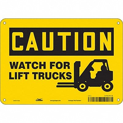 J6972 Safety Sign 7 inx10 in Polyethylene