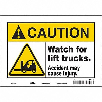 Safety Sign 7 in x 10 in Vinyl