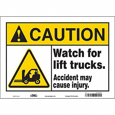 Safety Sign 10 in x 14 in Vinyl