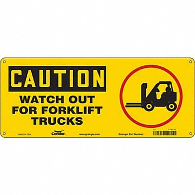 Safety Sign 7 in x 17 in Aluminum