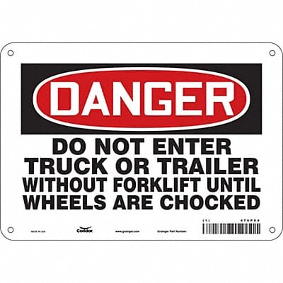 Safety Sign 7 in x 10 in Polyethylene