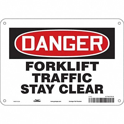 Safety Sign 7 inx10 in Polyethylene