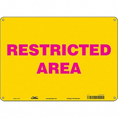 Safety Sign 10 in x 14 in Aluminum