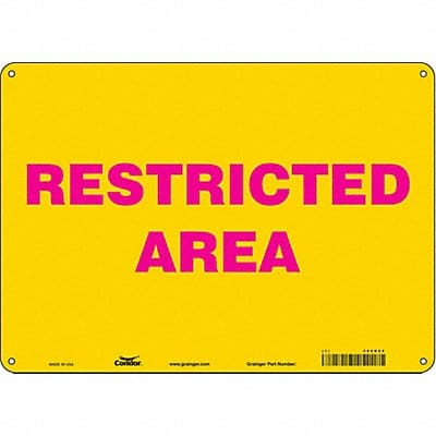 Safety Sign 10 in x 14 in Polyethylene