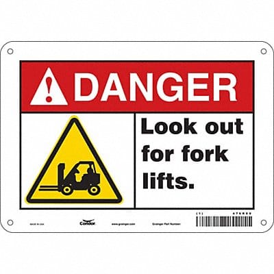 Safety Sign 7 inx10 in Polyethylene