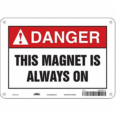 Safety Sign 7 inx10 in Polyethylene