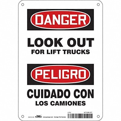 Safety Sign 10 inx7 in Aluminum