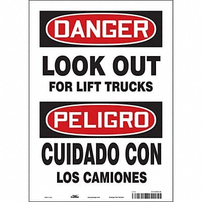 Safety Sign 14 in x 10 in Vinyl