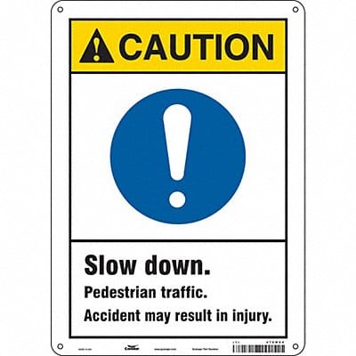 Safety Sign 14 inx10 in Aluminum