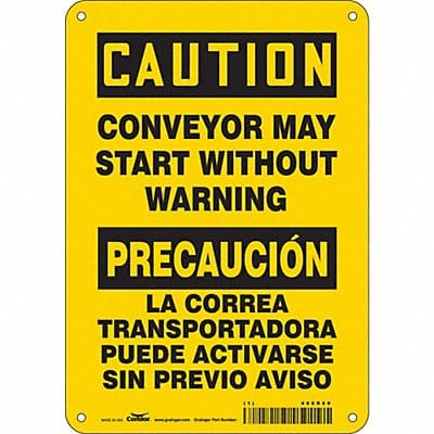 Safety Sign 10 in x 7 in Aluminum