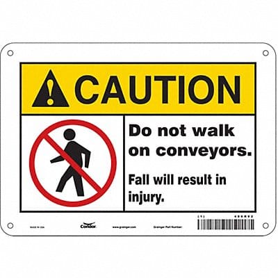 Safety Sign 7 in x 10 in Aluminum