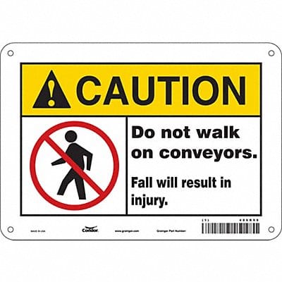 Safety Sign 7 in x 10 in Polyethylene