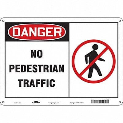 Safety Sign 10 inx14 in Aluminum