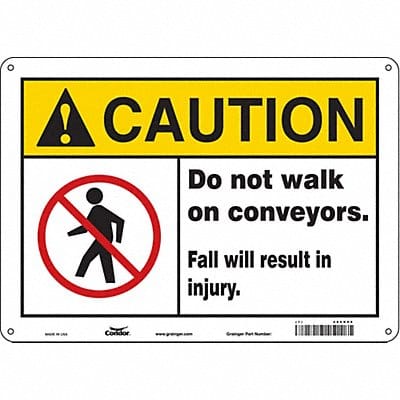 Safety Sign 10 in x 14 in Polyethylene