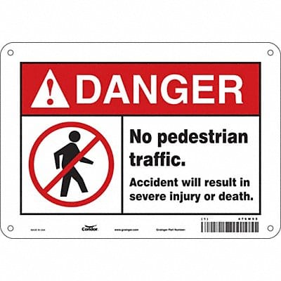 Safety Sign 7 in x 10 in Aluminum