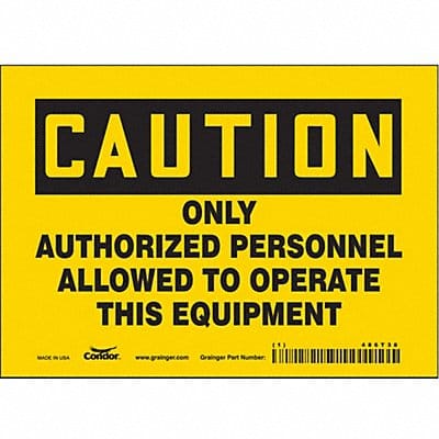 J9055 Safety Sign 5 inx7 in Vinyl