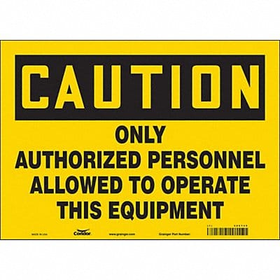 J9055 Safety Sign 10 in x 14 in Vinyl