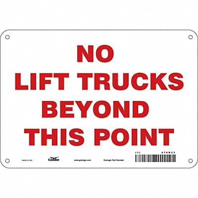 Safety Sign 7 in x 10 in Polyethylene