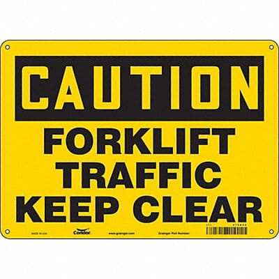 Safety Sign 10 inx14 in Polyethylene