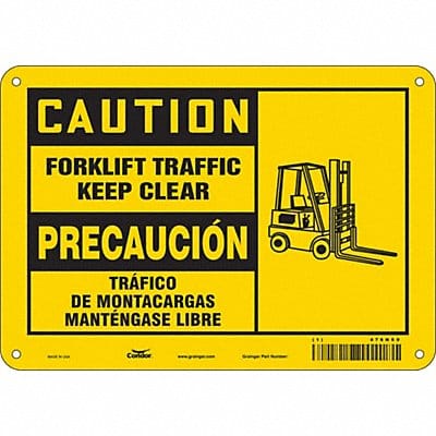 Safety Sign 7 inx10 in Polyethylene