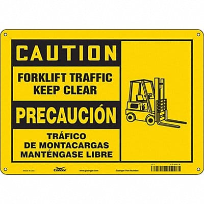 Safety Sign 10 inx14 in Polyethylene