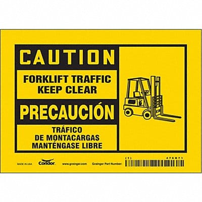 Safety Sign 5 inx7 in Vinyl