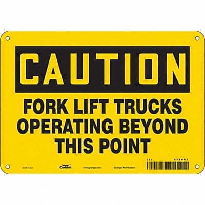 Safety Sign 7 inx10 in Polyethylene